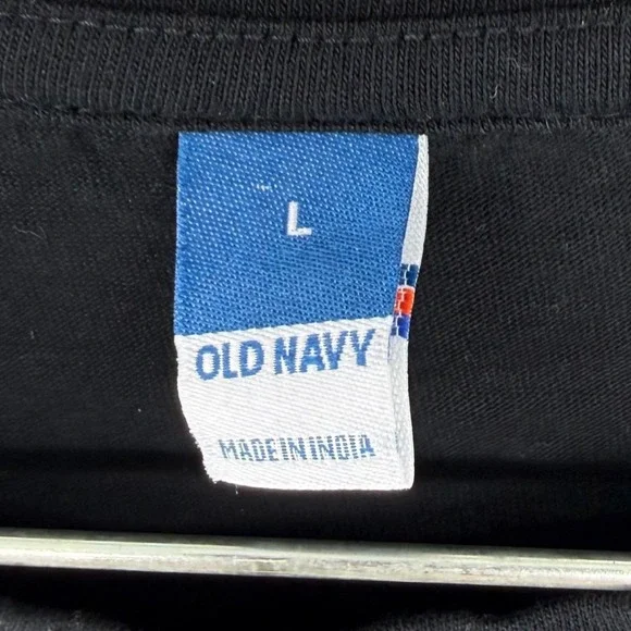 Old Navy Tiered Knit Dress Women Large Black Short Sleeve Mini Cotton 559533-03 - Picture 3 of 9